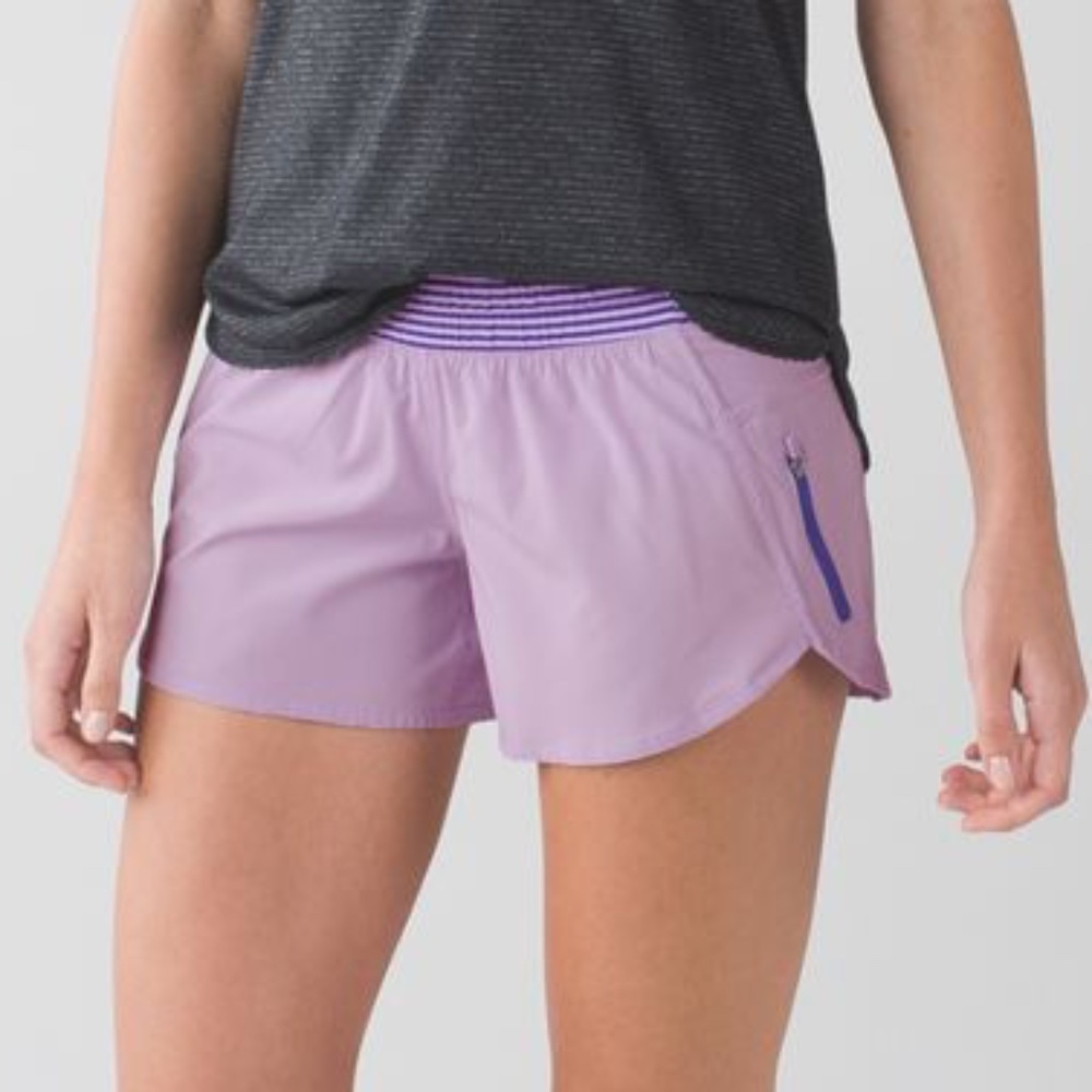Lululemon Tracker Short III Pretty Purple Running Shorts Women's 6 ~ EXCELLENT